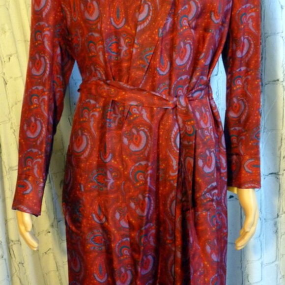 RICK PALLACK Limited Edition Paisly Silk Robe Made in Austria Size 52L, US 42L - Picture 2 of 5
